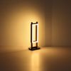 LED Tischleuchte, Holzoptik, 2 flammig, opal, H 50cm Bild 4
