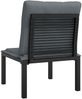 vidaXL Gartenstuhl mit Kissen Schwarz und Grau Poly Rattan 362798 Bild 5