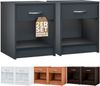 Casaria Nachttisch Hamburg (2-St), Schublade 50x40x35cm Boxspringbett Komforthöhe Schlafzimmer Holz Bild 4