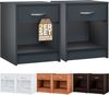 Casaria Nachttisch Hamburg (2-St), Schublade 50x40x35cm Boxspringbett Komforthöhe Schlafzimmer Holz Bild 5