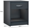 Casaria Nachttisch Hamburg (2-St), Schublade 50x40x35cm Boxspringbett Komforthöhe Schlafzimmer Holz Bild 2