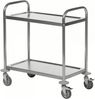 Kongamek Edelstahl- Tischwagen rostfrei mit 2 Böden 685x380mm ohne Umrandung und Bremse Bild 1