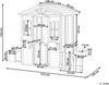 Beliani 'AMPELIKO' Garten Spielhaus, Tannenholz Braun, 212x120x142 cm Bild 2