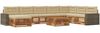 vidaXL Outdoor-Sofagarnitur 9 pcs Natur und Beige Massivholz Akazie 3383761 Bild 2