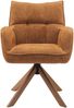 Armlehnstuhl >Marilla< (2er-Set) drehbar, Federkern, Chenille rostfarben - 59x86x65 (BxHxT) Bild 2