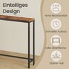 VASAGLE Konsolentisch, schmaler Beistelltisch, einfache Montage, Flur, 20 x 80 x 81,2 cm, braun-schwarz Bild 4