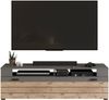INOSIGN Lowboard Aalborg, Breite 140 cm, 1 Klappe, 2 offene Fächer, Metallgriffe, TV-Möbel, TV-Schrank, TV-Lowboard, Mediaboard, Wohnmöbel Bild 3