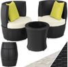 tectake Sitzgruppe Rattan Sitzgruppe, (Set, 4-tlg), mit Aluminiumgestell Bild 2