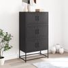 vidaXL Sideboard Schwarz 68,5x38,5x123,5 cm Stahl 846488 Bild 3