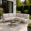 greemotion 'Sydney' Lounge-Set, 4-teilig, Edelstahl-Ecksofa-Set mit Tisch und Polstern Bild 2