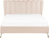 Bett mit Lattenrost MIRIBEL 140 x 200 cm Samtstoff Beige Bild 4