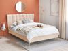 Bett mit Lattenrost MIRIBEL 140 x 200 cm Samtstoff Beige Bild 3