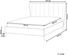 Bett mit Lattenrost MIRIBEL 140 x 200 cm Samtstoff Beige Bild 2