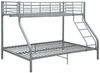 vidaXL Etagenbettgestell Grau Metall 140x200 cm/90x200 cm 287904 Bild 2
