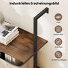 4-stöckiges Wandregal Industriell schwebendes Aufbewahrungs-Display mit Metallrahmen Braun Bild 4