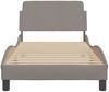 vidaXL Bettgestell mit Kopfteil "Dover" Taupe 90x200 cm Stoff 373109 Bild 4