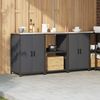 vidaXL Aufbewahrungsset für die Küche mit Regal 3 pcs Anthrazit 3392696 Bild 4