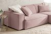 KAWOLA Sofa SAMU Ecksofa Feincord rosa Recamiere rechts 72 x 168 x 276 cm Bild 4