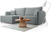 Selsey 'Kassian' Ecksofa mit Schlaffunktion und Bettkasten, hellgrau, links Bild 2