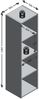 FMD Möbel - MEGA 4 - Regal mit 4 Fächern - melaminharzbeschichtete Spanplatte - Eiche Nb - 36,5 x 140,5 x 33cm Bild 3