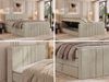 Boxspringbett INERO KING DUO mit Stauraum, Doppelbett 200x200, Bett mit Multipocket-Matratze H3 und Topper Visco, modernes Boxspringbett, hohe Kopfteil - Beige Velvet Bild 2