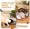 nobleza Tierbett Katzenhöhle, Katzen Donut Tunnel, Waschbarem Bild 2