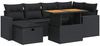 vidaXL 8-tlg. Garten-Sofagarnitur mit Kissen Schwarz Poly Rattan 3328000 Bild 2