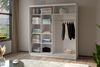 AX LIVING Cabinio Kleiderschrank Weiß Artisan mit Spiegel 200 cm breit Bild 2