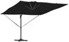 Sonnenschirm, Terrassenschirm Schwarz 286 x 284 x 270 cm Aluminium und Polyester Bild 5