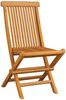 vidaXL Gartenstühle mit Grauen Kissen 6 Stk. Massivholz Teak 3065606 Bild 4