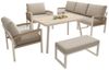 i@home Gartenlounge-Set, (5-tlg), für 7 Personen, mit 1 Tisch, 1 Sofa, 1 Bank & 2 Sesseln, Wetterfeste Bild 4