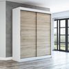 Schwebetürenschrank PAX 2-türig Schrank 160 cm (mit Spiegel) Farbe: Weiß , sonoma Bild 2