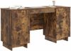 vidaXL Schreibtisch Geräucherte Eiche Holzwerkstoff 142,5 x 50 x 75 cm 3414572 Bild 3