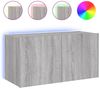 vidaXL TV-Wandschrank mit LED-Leuchten Grau Sonoma 80x35x41 cm 837321 Bild 2