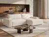 Vente-unique - DAVISO Sofa Stoff Beige - B 162 cm x H 87 cm x L 264 cm Bild 2