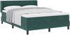 vidaXL Boxspringbett mit Kopfteil Dunkelgrün 190 x 140 cm Samt 3341465 Bild 2