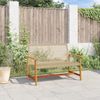 vidaXL Gartenbank Beige 112 cm Poly Rattan und Akazienholz 367600 Bild 3
