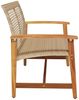 vidaXL Gartenbank Beige 112 cm Poly Rattan und Akazienholz 367600 Bild 5