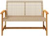 vidaXL Gartenbank Beige 112 cm Poly Rattan und Akazienholz 367600 Bild 4