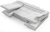 Wohnlandschaft Schlafsofa GIANLUCA in Stoff Gerra Creme Ottomane 105 cm Links Bild 2