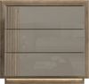 Kommode >SAVONA< LED, 3 Schübe, Beige Glanz / Eiche Antik Dekor - 103x98,2x42,3cm BxHxT Bild 4