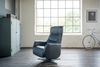 KAWOLA Sessel SARI Relaxsessel drehbar Leder schwarz 108 x 89 x 77 cm Bild 1