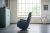 KAWOLA Sessel SARI Relaxsessel drehbar Leder schwarz 108 x 89 x 77 cm Bild 5
