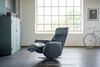 KAWOLA Sessel SARI Relaxsessel drehbar Leder schwarz 108 x 89 x 77 cm Bild 2
