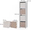 Raumteiler Ludus Weiß 142.5 x 36.2 cm mit 2 Faltboxen opt. 1 Vicco Bild 3