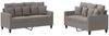 vidaXL 2-tlg. Sofagarnitur mit Kissen Taupe Stoff 3201655 Bild 2