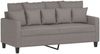 vidaXL 2-tlg. Sofagarnitur mit Kissen Taupe Stoff 3201655 Bild 4