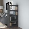 Bücherregal | Standregal Grau 60x35x135 cm Massivholz Kiefer Bild 2