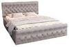 FDM Polsterbett Bettrahmen Bettgestell 90x200, 120x200, 140x200, 160x200, 180x200cm (MADE IN EU - mit hochwertigem Velours Bezug Trinity, Bettrahmen, Bett, Optional mit Matratze bestellbar, mit großen gepolsterten Kopfteil, mit Bettkasten zum aufklappe... Bild 4