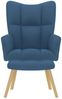 vidaXL Relaxsessel mit Hocker Blau Stoff 4016786 Bild 3
